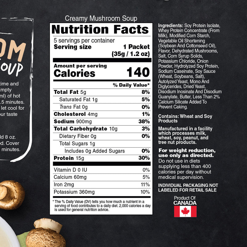 Inspire Creamy Mushroom Soup - 15g Protein by Bariatric Eating