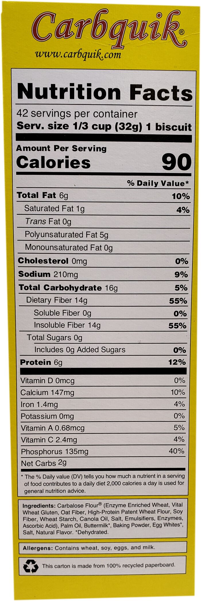 Tova Carbquik Bake Mix