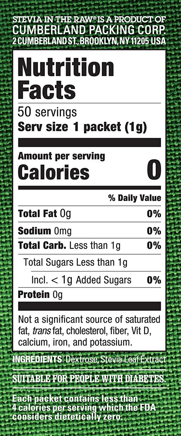 Cumberland Packing Stevia Extract in the Raw