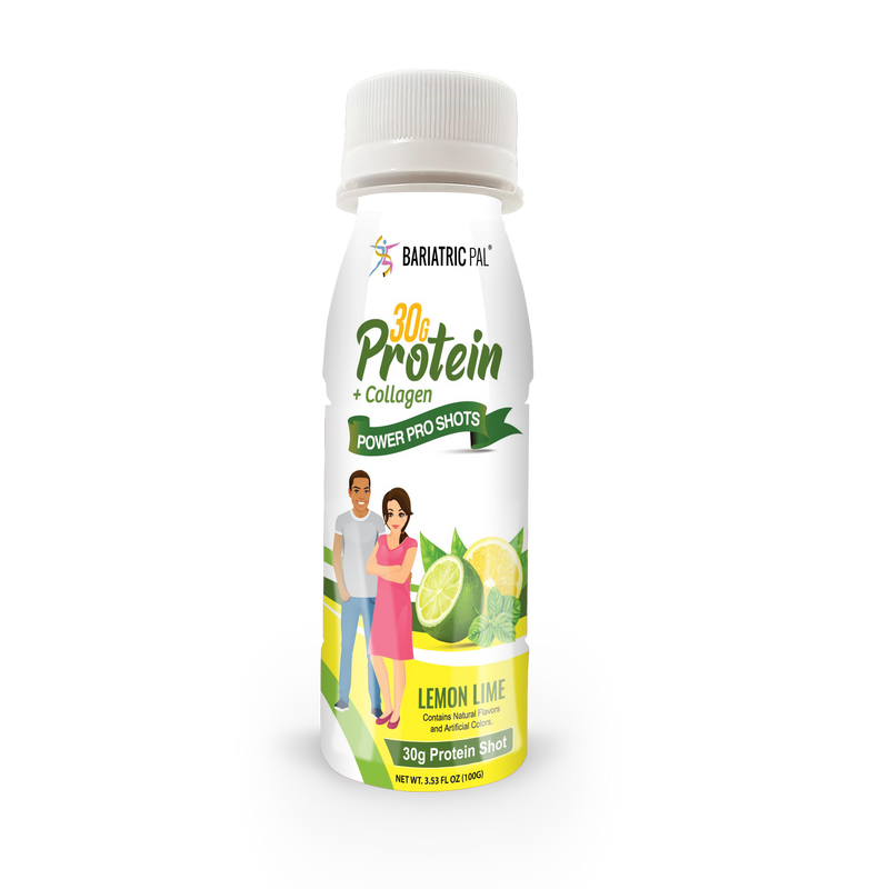 BariatricPal 30g Whey & Collagen Complete Protein Power Pro Shots - Lemon Lime