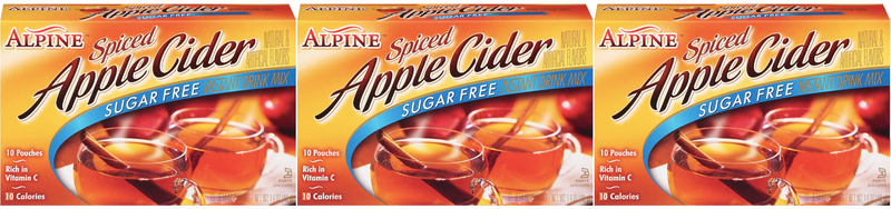 Alpine Cider Sugar Free Spiced Apple Cider 10 pouches 