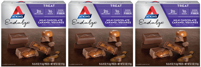 Atkins Nutritionals Endulge Squares, Milk Chocolate Caramel 6.1 oz.