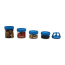 4 Compartment Twist Lock, Stackable, Leak-Proof, Food Storage, Snack Jars & Portion Control Lunch Box by BariatricPal 