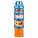 4 Compartment Twist Lock, Stackable, Leak-Proof, Food Storage, Snack Jars & Portion Control Lunch Box by BariatricPal 