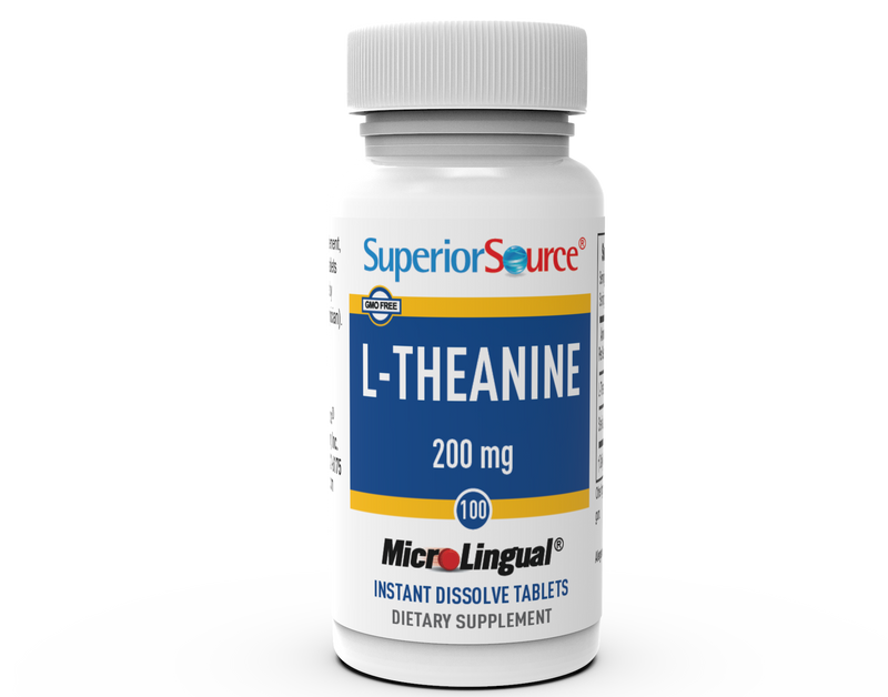 Superior Source L-Theanine 200 mg MicroLingual® Instant Dissolve Tablets 