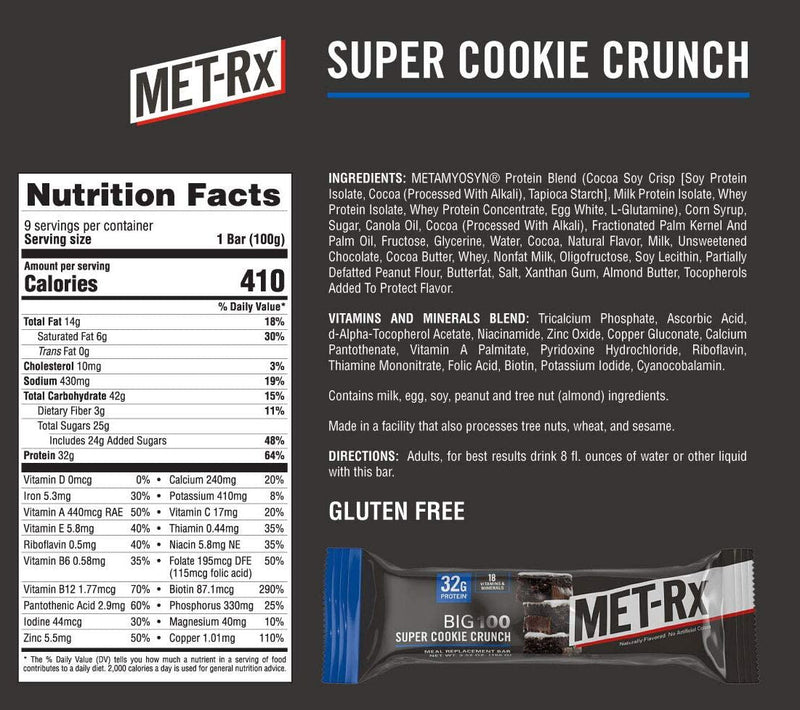 MET-Rx BIG 100 Food Bars