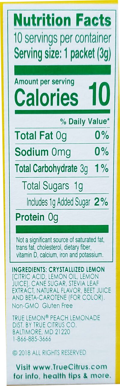 True Citrus True Lemon Drink Mix