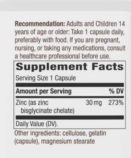 Nature's Way Zinc Chelate 100 capsules 