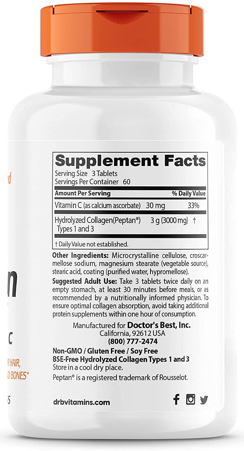 Doctor's Best Collagen Types 1 & 3 Tablets 180 tablets 