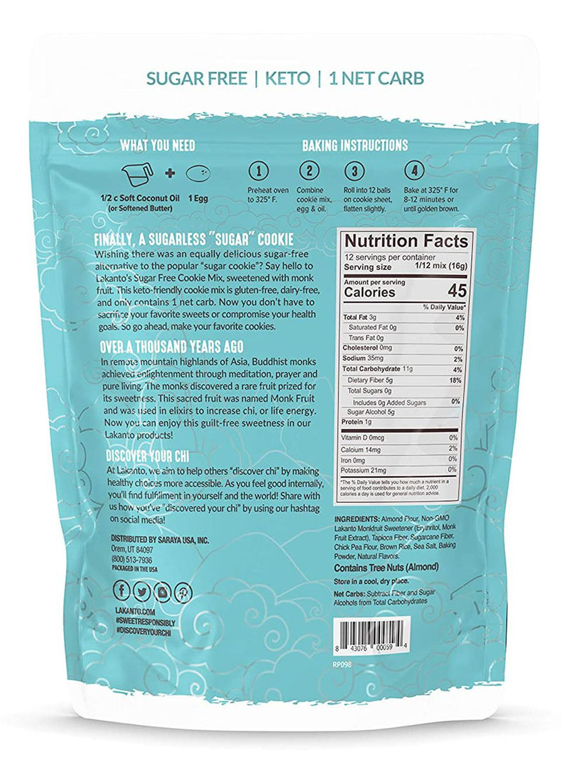 Lakanto Sugar Free Cookie Mix 6.77 oz 