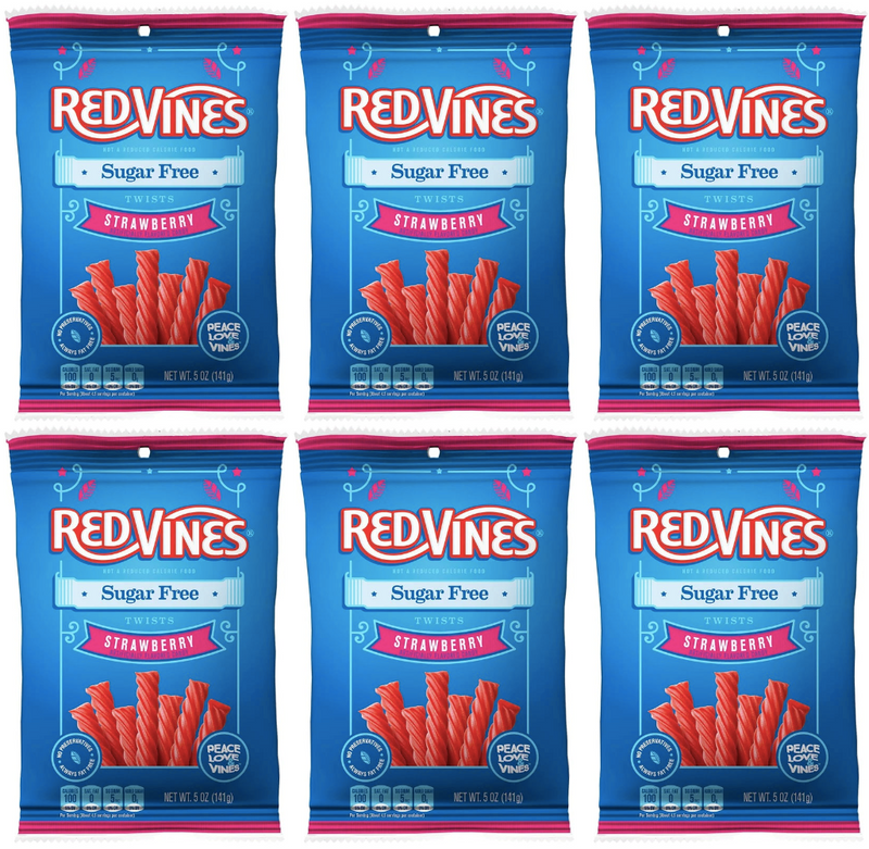 American Licorice Company Sugar Free Red Vines 5oz Bag 