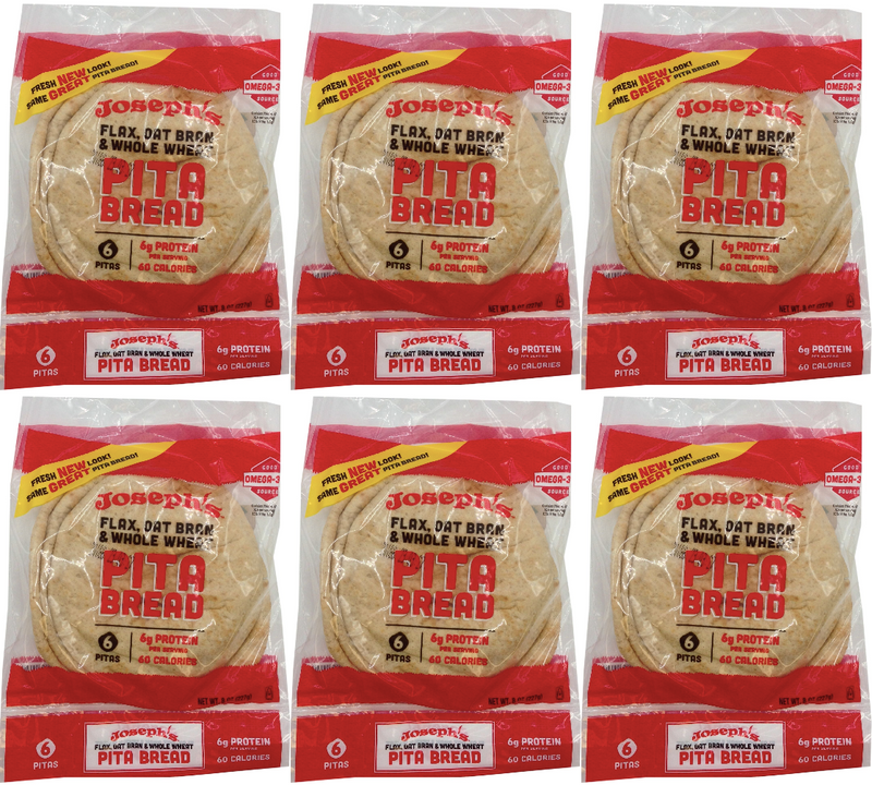 Joseph's Bakery Flax Oat Bran & Whole Wheat Pita Bread