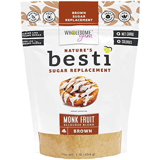 Wholesome Yum Besti Crystallized Brown Monk Fruit Allulose Blend