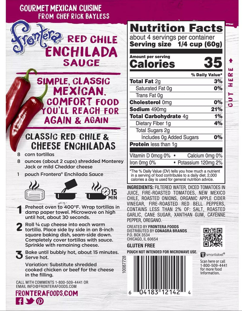 Frontera Enchilada Sauce Red Chile 8 oz. 