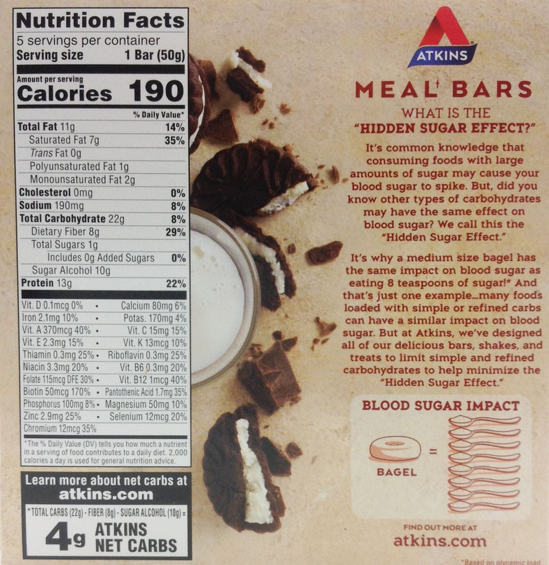 Atkins Nutritionals Meal Bars (5 bars)