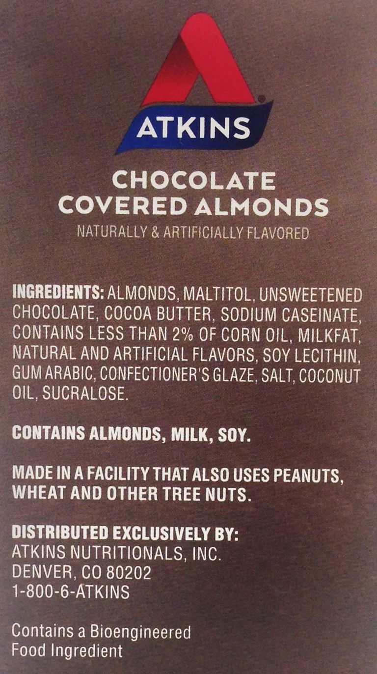 Atkins Nutritionals Endulge Chocolate Covered Almonds 5 packs 