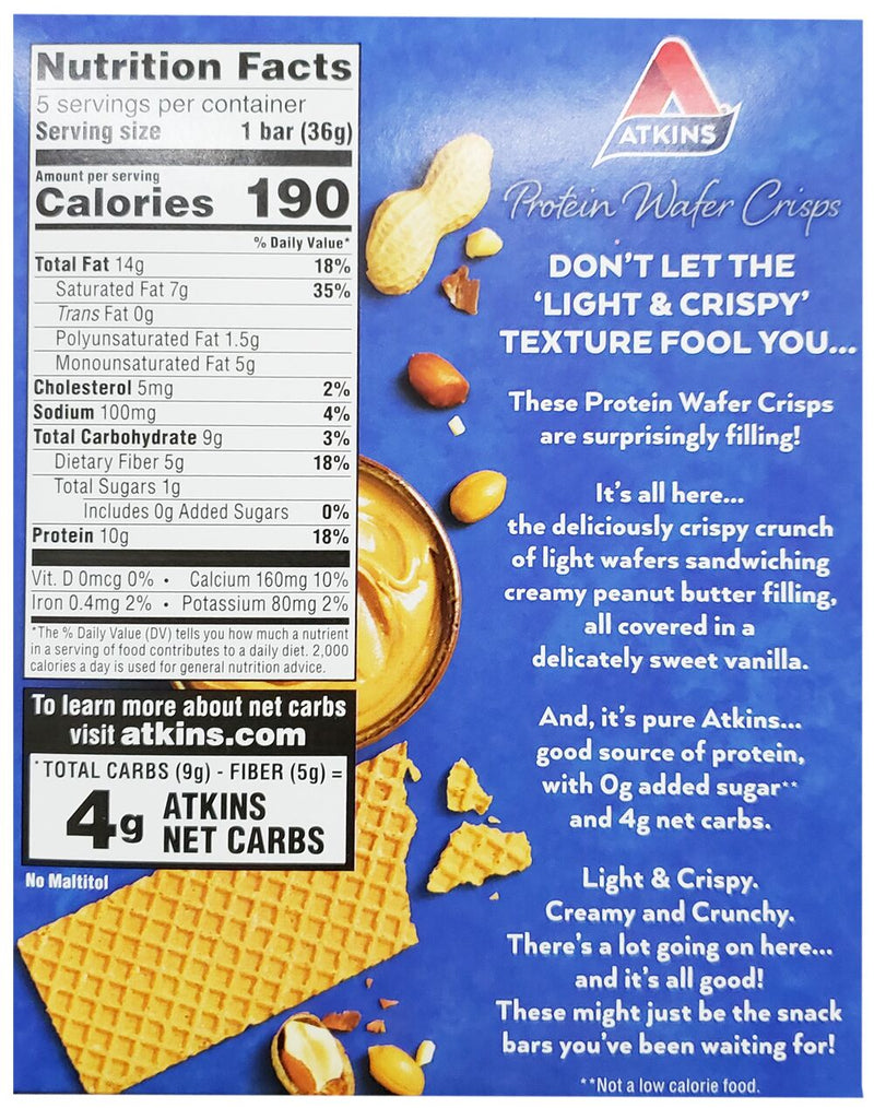 Atkins Nutritionals Protein Wafer Crisps 5 bars