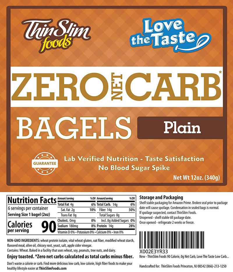 ThinSlim Foods Love the Taste Zero Carb Bagels