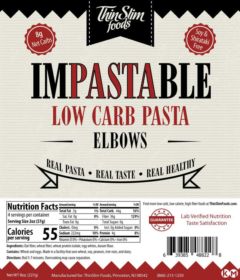 ThinSlim Foods Impastable Low Carb Pasta