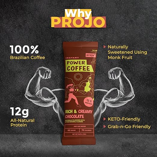 Projo* Instant Power Coffee with Protein - Grab and Go!