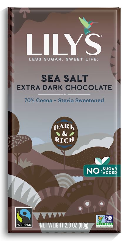 Lily's Sweets No Sugar Added 70% Extra Dark Chocolate Bars