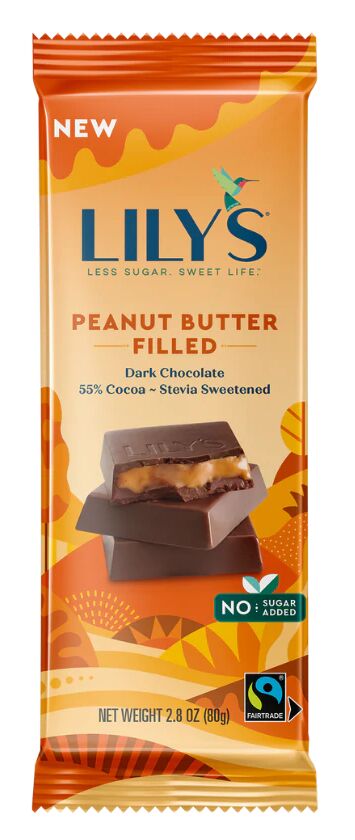 Lily's Sweets No Sugar Added 55% Dark Chocolate Filled Bars