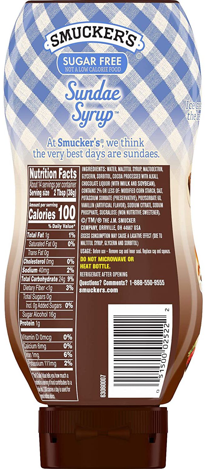 Smuckers Sugar Free Sundae Syrup