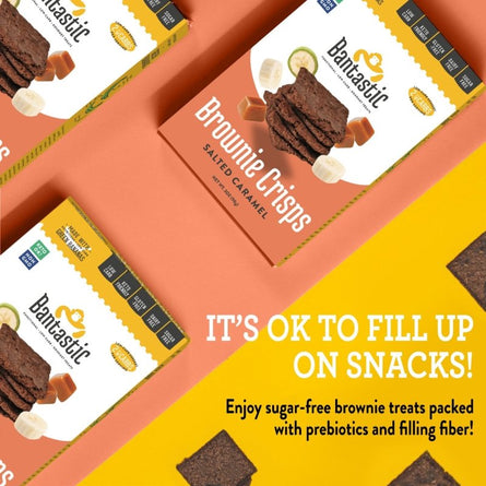 Bantastic Brownie Thin Crisps Snack by Natural Heaven - Salted Caramel 