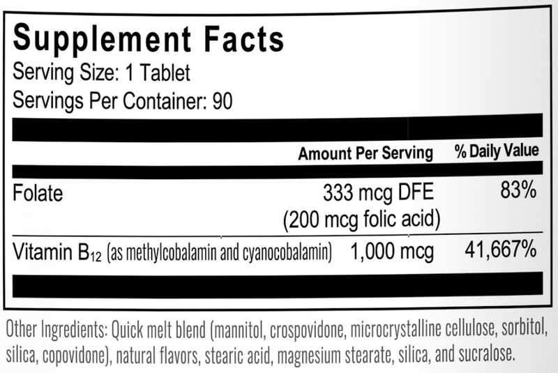 BariatricPal 1,000mcg B12 Quick Melts