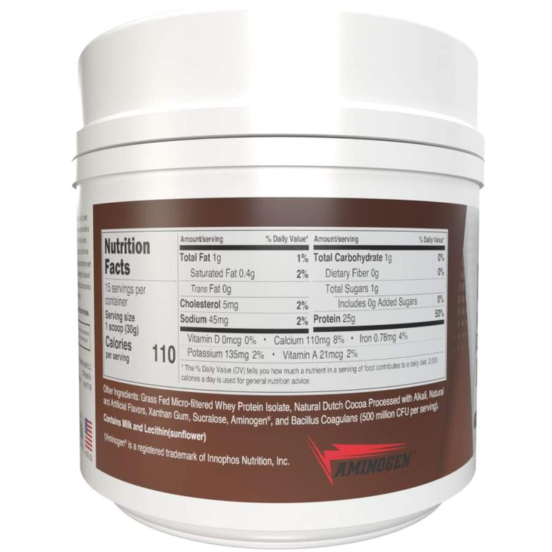 Clean Whey™ Protein (25g) by BariatricPal with Probiotics - Chocolate (15 Servings)