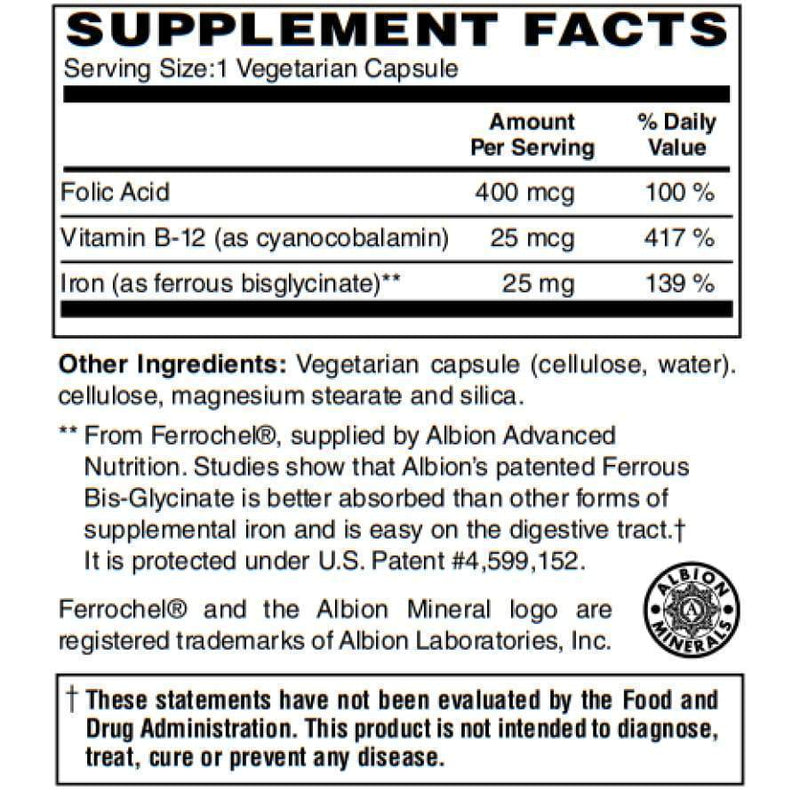BariatricPal Easy Iron™ (25mg) Capsules - Highly Absorbable & Easy On Your Stomach!