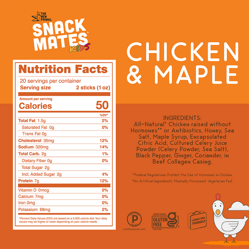 The New Primal Snack Mates Meat Sticks (5 Mini Sticks)