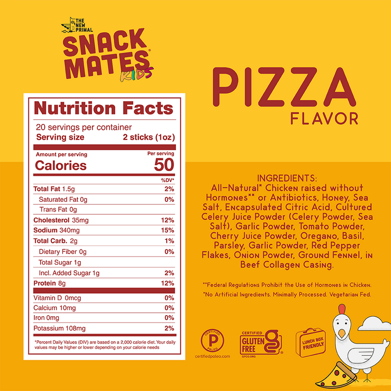 The New Primal Snack Mates Meat Sticks (5 Mini Sticks)