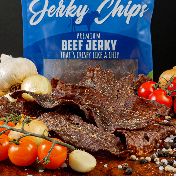 High Protein Beef Jerky Chips by Wicked Cutz