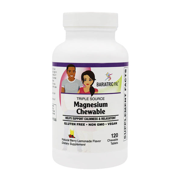 Triple Source Magnesium Chewable (Berry Lemonade) by BariatricPal - Optimize Muscle, Boost Relaxation & Balance Your Body