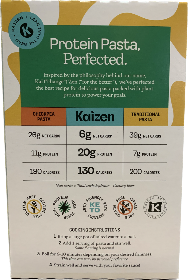 Kaizen Food Company Low Carb Plant Based Pasta 8 oz (226g)