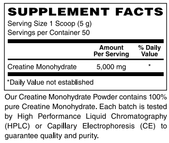 Creatine Monohydrate Powder by Netrition