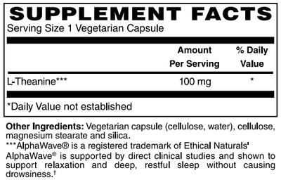 L-Theanine 100mg Capsule by Netrition