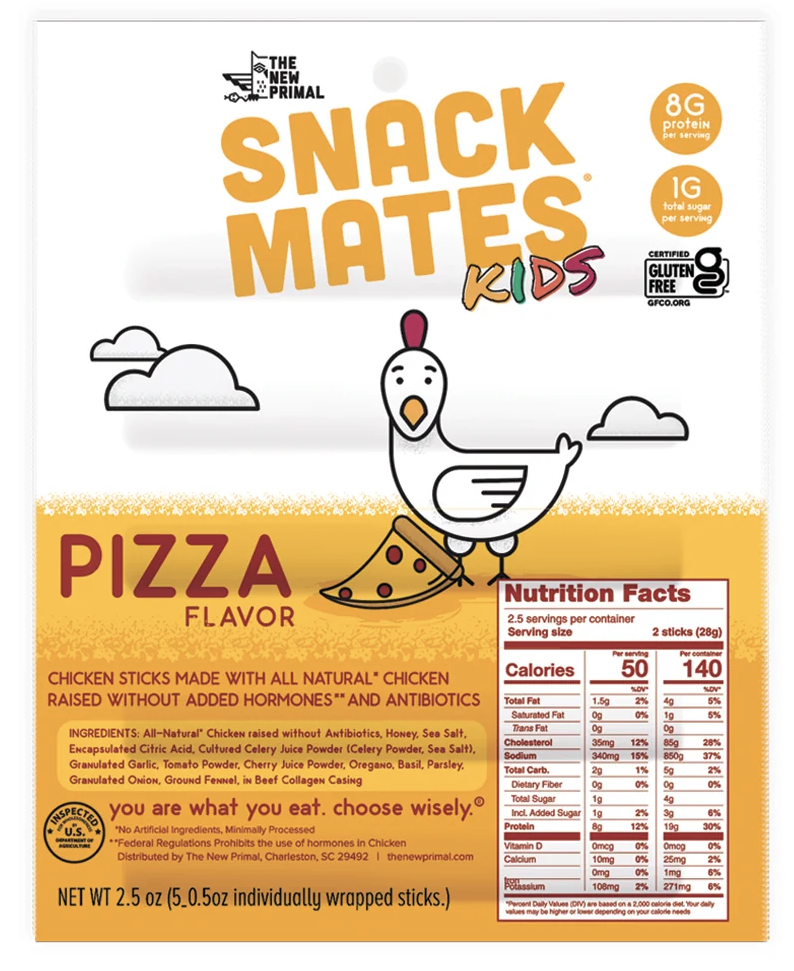 Snack Mates Meat Sticks (5 Mini Sticks) by The New Primal