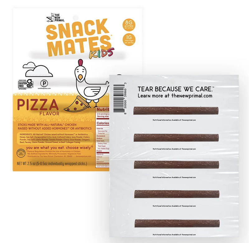 Snack Mates Meat Sticks (5 Mini Sticks) by The New Primal