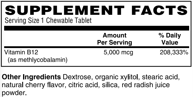 Coenzymated 5,000mcg Methyl B-12 by BariatricPal