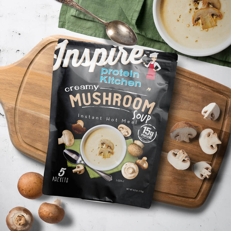 Inspire Creamy Mushroom Soup - 15g Protein by Bariatric Eating