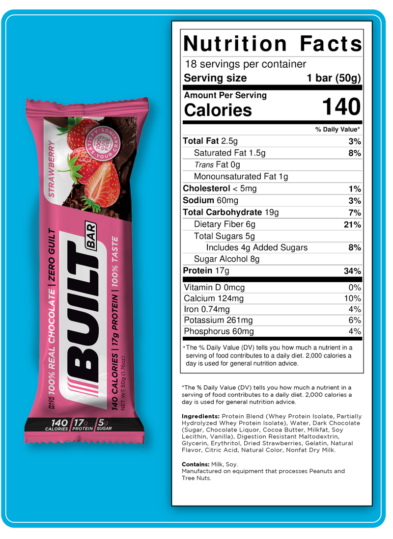 Built High Protein Bar - Strawberry 