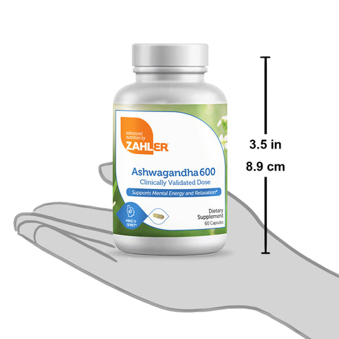 Ashwagandha 600mg Kosher Capsules by Zahler