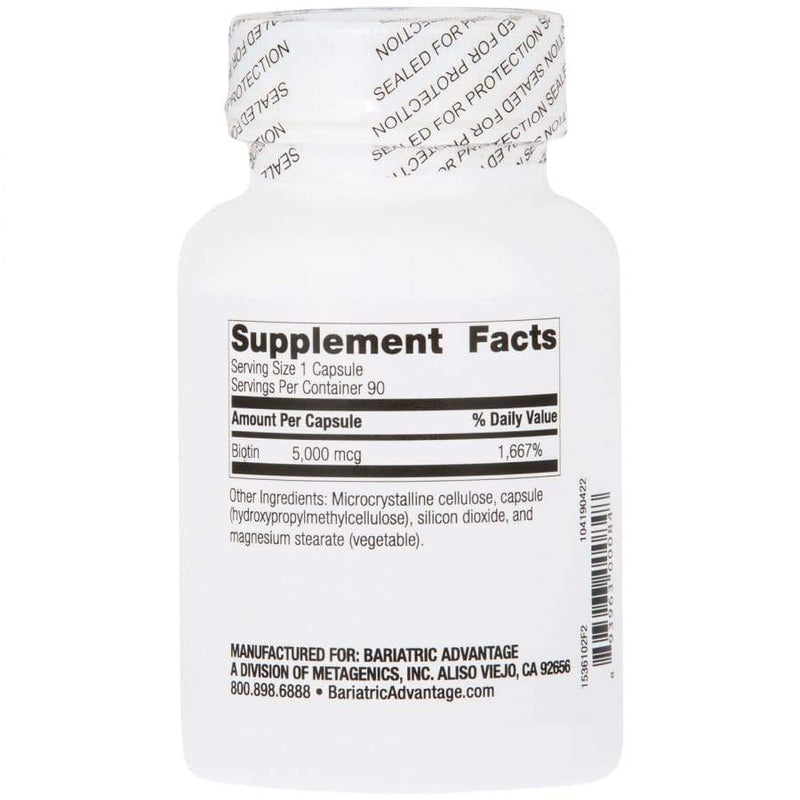 Bariatric Advantage Biotin 5,000 mcg Capsules (90ct) 