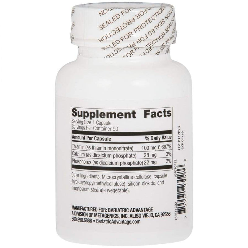 Bariatric Advantage Vitamin B-1 (Thiamine) Capsules 