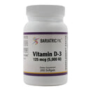 Vitamin D-3 125mcg (5000 IU) - Easy Swallow Vegetarian Softgels by BariatricPal 
