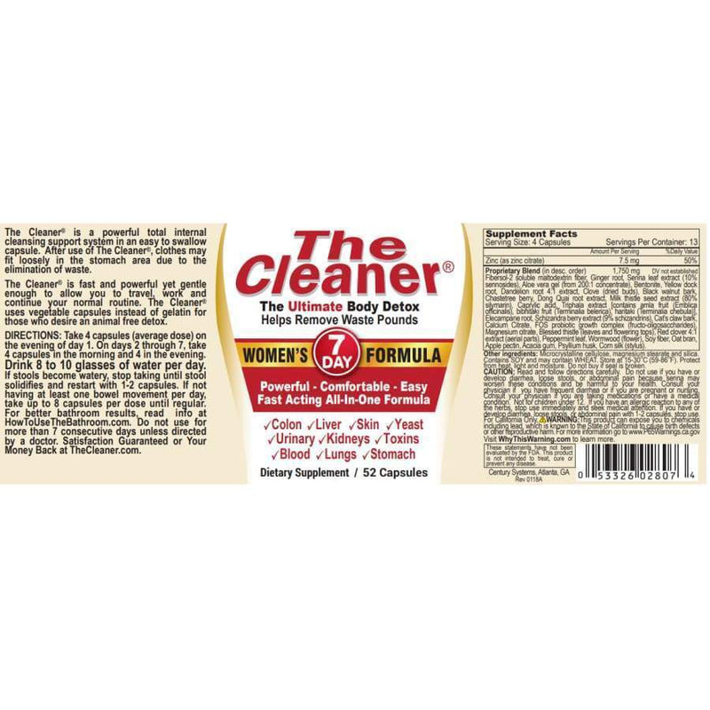 The Cleaner® Detox Women's Formula: The Ultimate Body Detox 