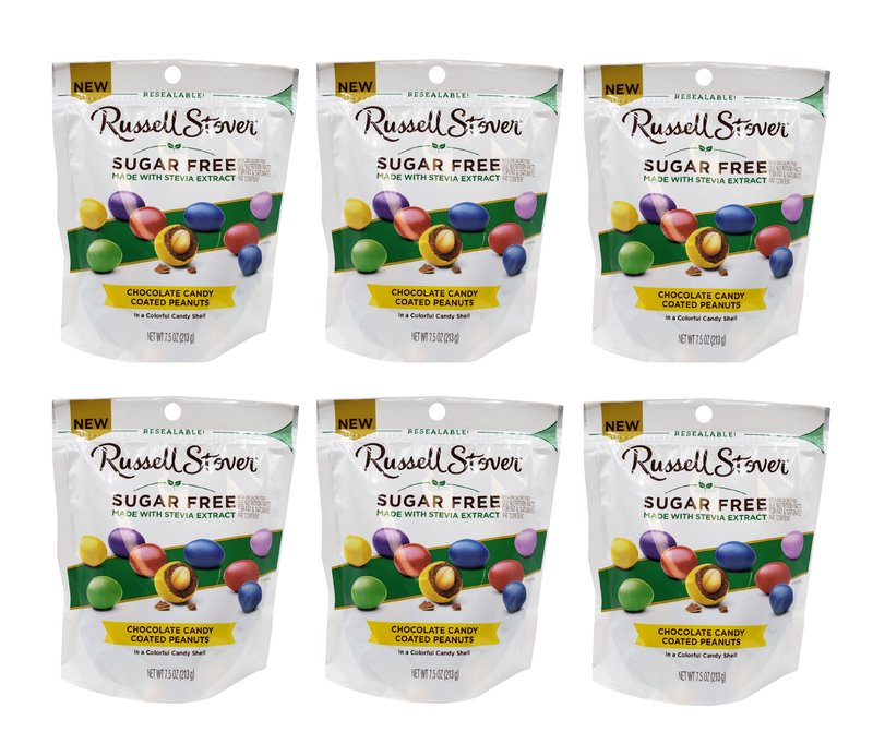 Russell Stover Sugar Free Chocolate Candy Coated Peanuts 7.5 oz