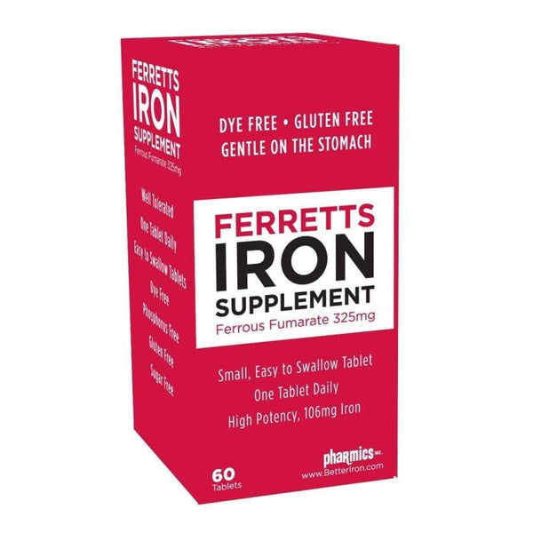 Ferretts Super High Potency Iron Supplement (106mg) - Tablets (60) 